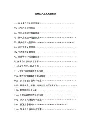 公司各类应急全新预案试用版