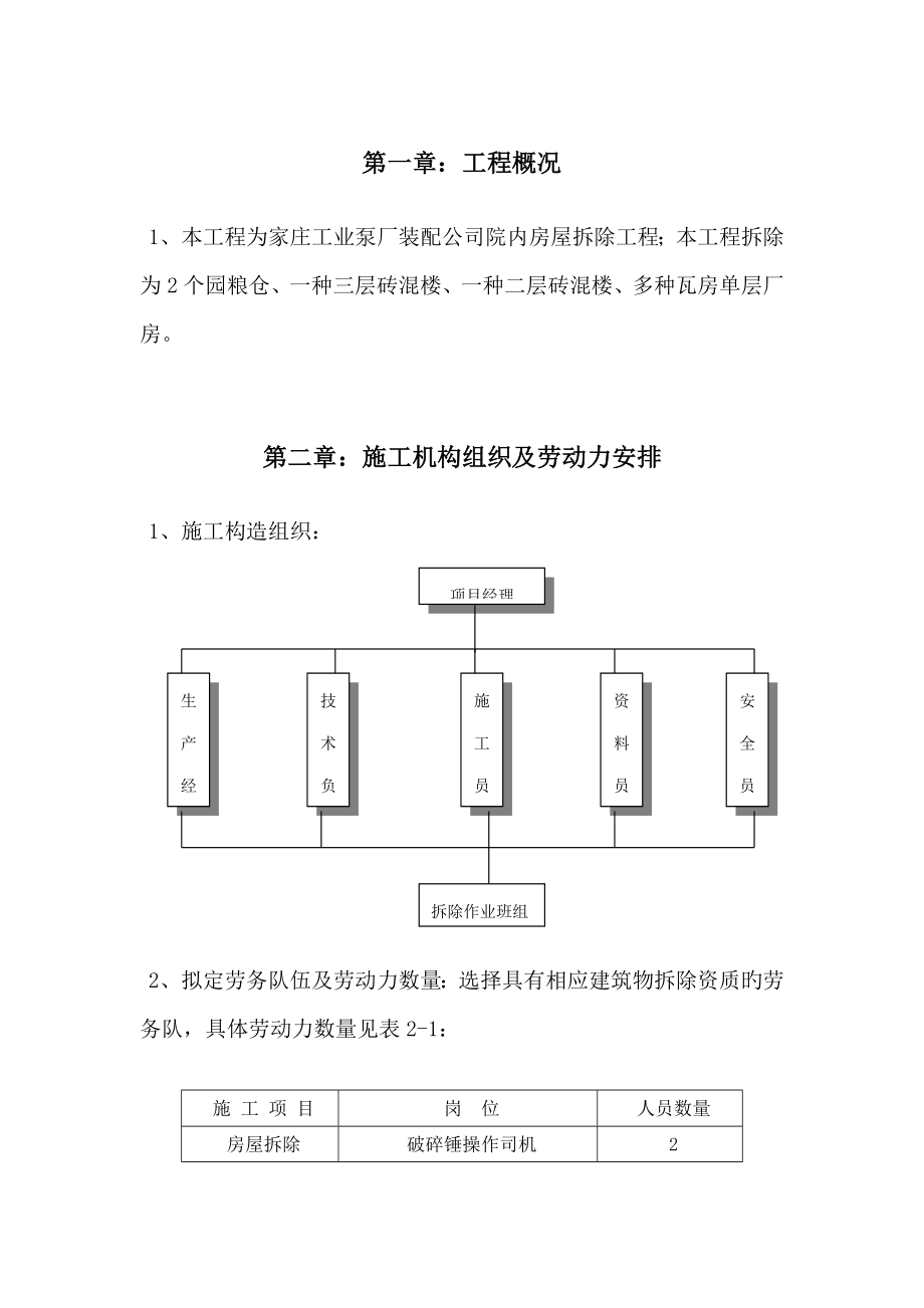 北京砖混结构办公楼拆除施工方案_第1页
