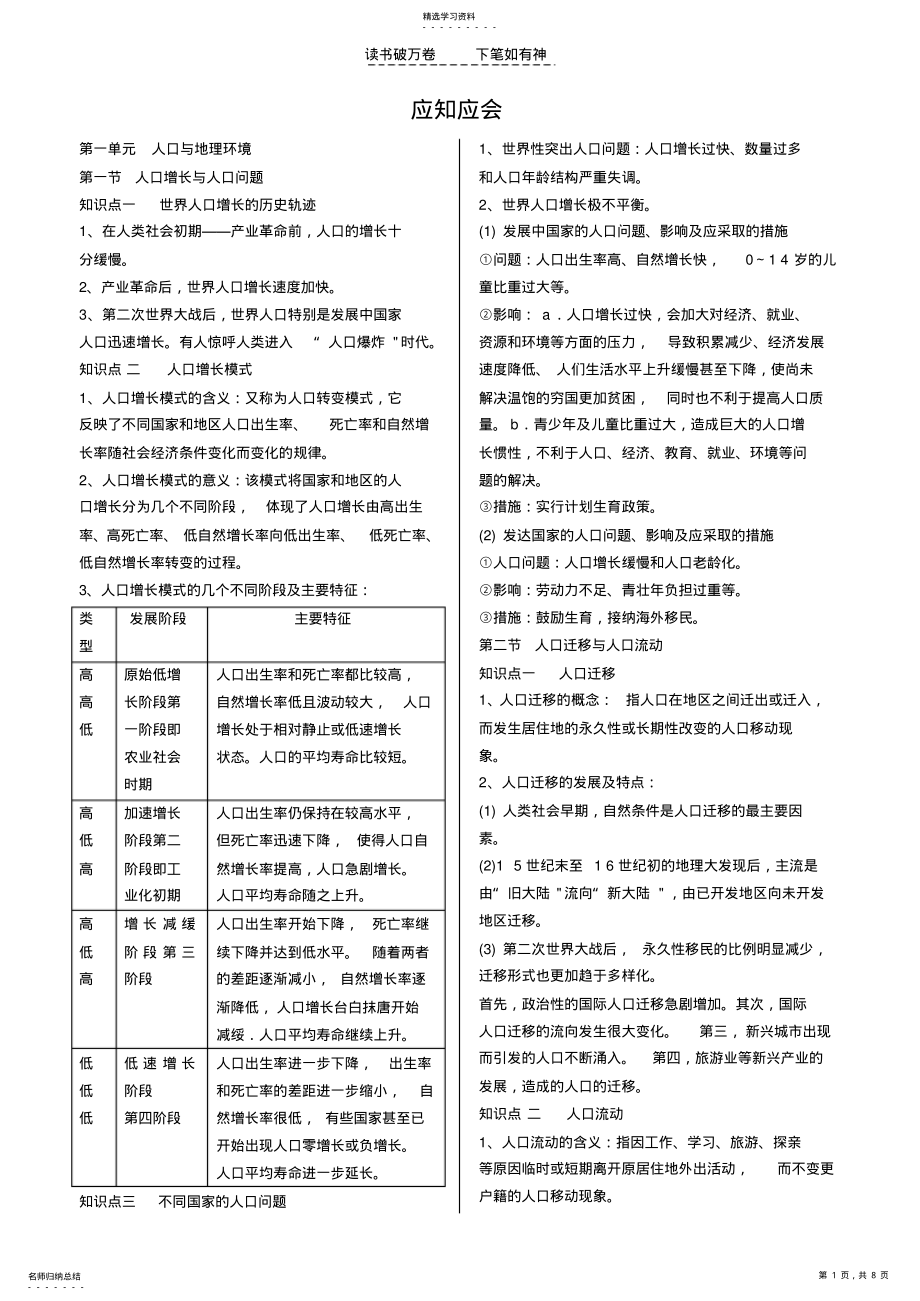 2022年高一地理复习提纲_第1页