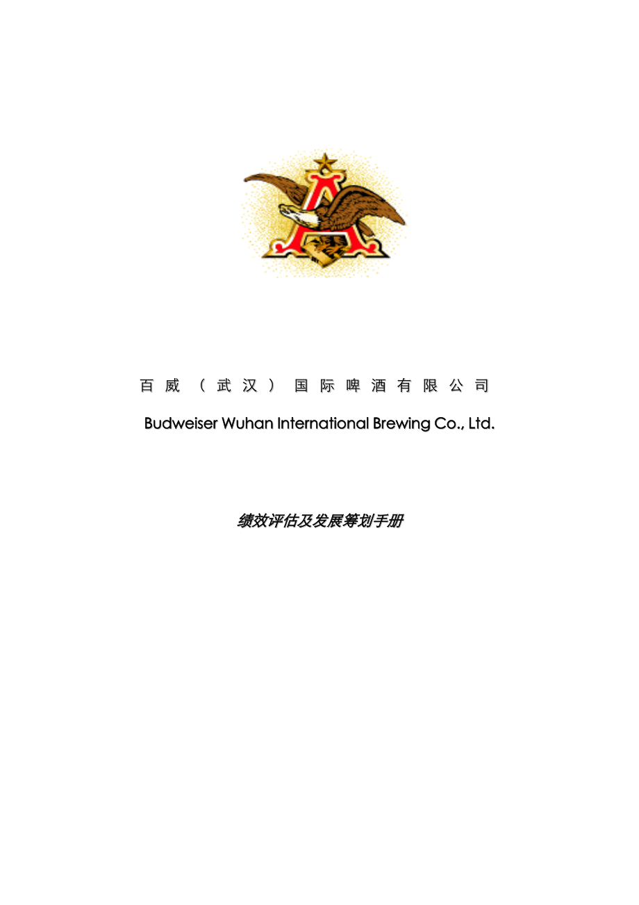 啤酒公司绩效评估及发展综合计划标准手册_第1页