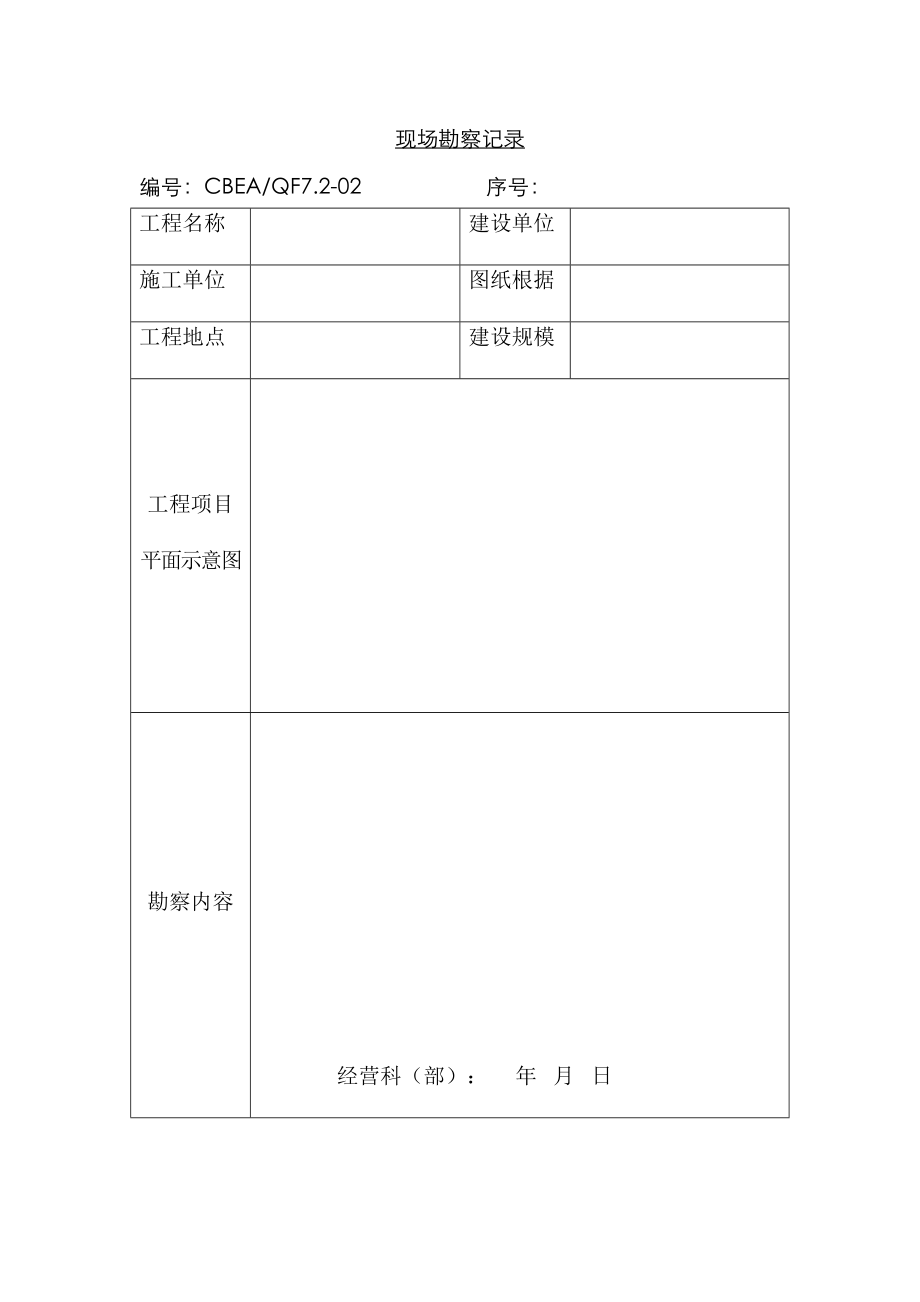 关键工程现场勘察记录表_第1页