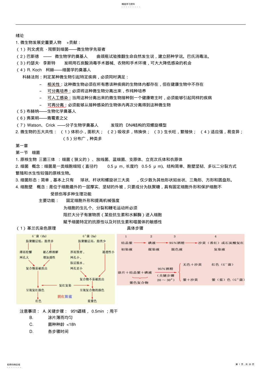 2022年微生物知识总结_第1页