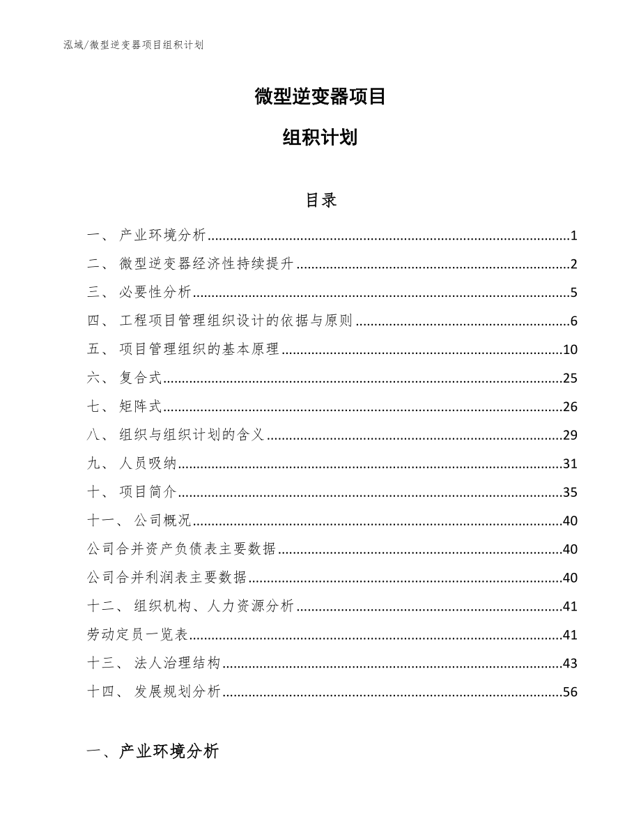 微型逆变器项目组积计划_第1页