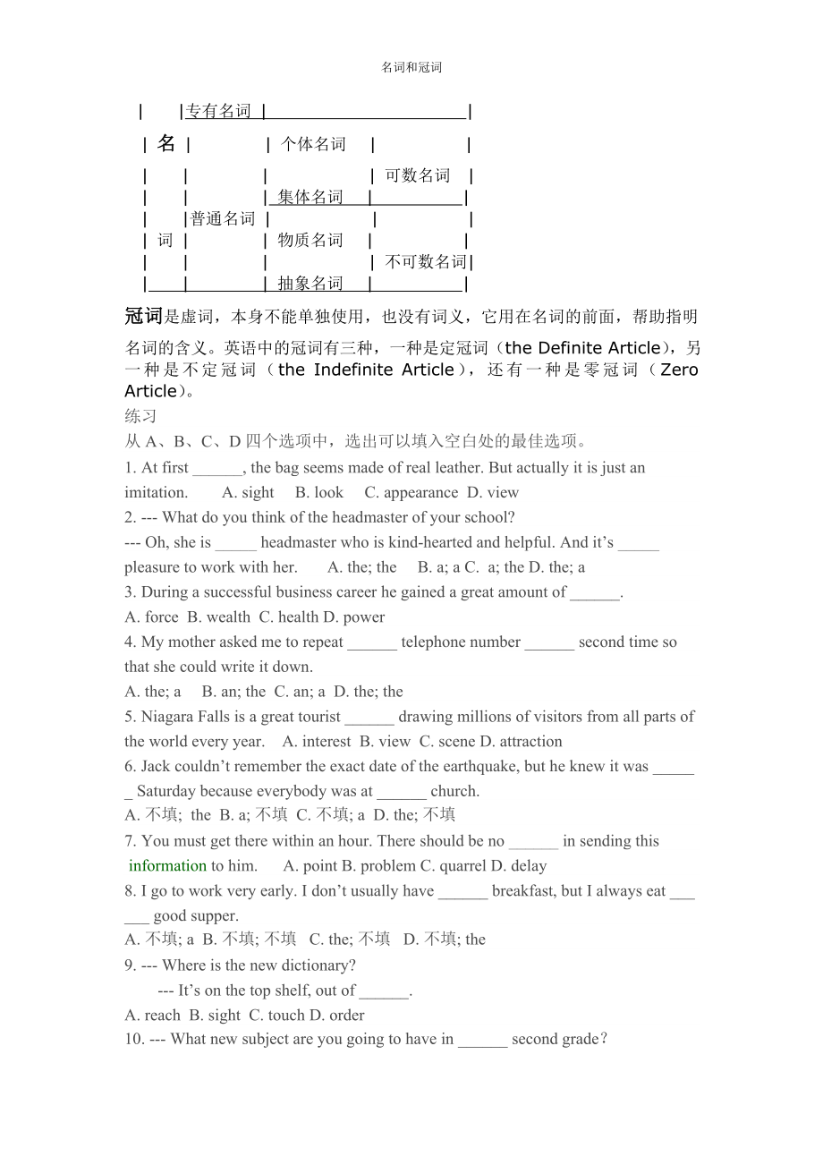 名詞和冠詞’_第1頁