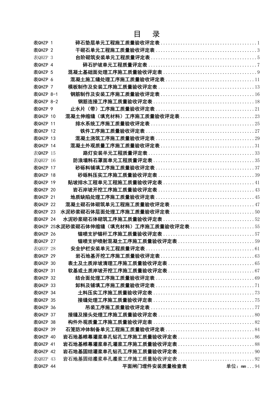 水利水电单元关键工程验收新表格_第1页