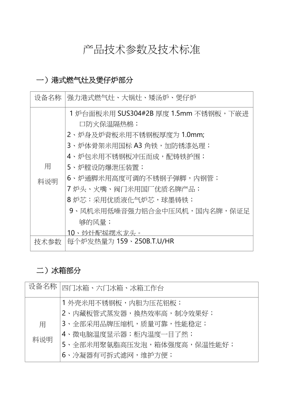 产品技术参数及技术标准_第1页