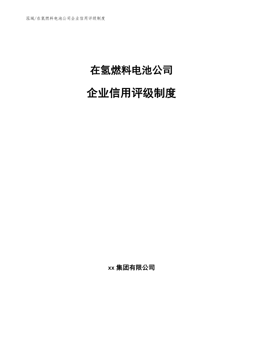 在氢燃料电池公司企业信用评级制度（参考）_第1页