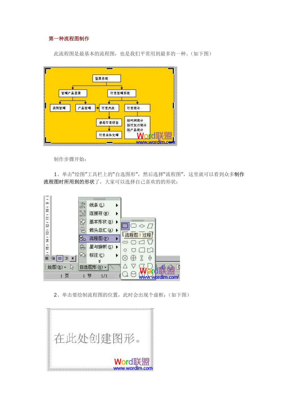 Word中流程图怎么画-手把手教你制作!_第1页