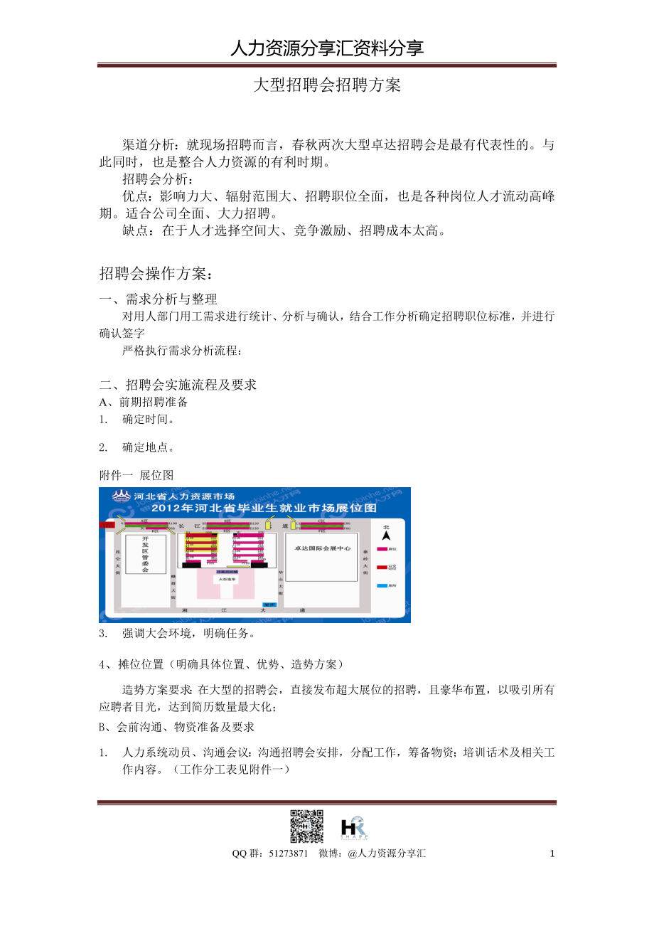 【招聘方案】大型招聘會方案_第1頁