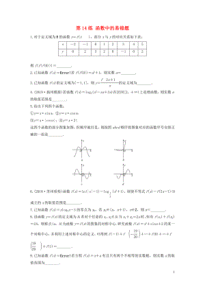 （江蘇專用）2020版高考數(shù)學(xué)一輪復(fù)習(xí) 加練半小時(shí) 專題2 函數(shù) 第14練 函數(shù)中的易錯(cuò)題 文（含解析）