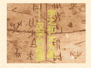 第1节字之初本为画汉字的起源总结