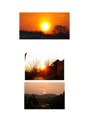 描写夕阳景色的句子-北方乡村的傍晚