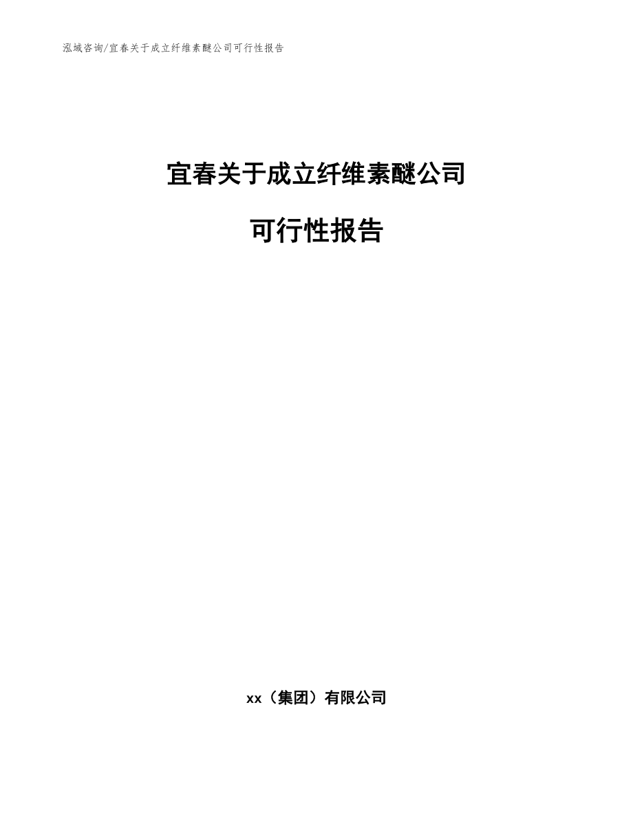 宜春关于成立纤维素醚公司可行性报告【范文模板】_第1页