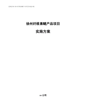 徐州纤维素醚产品项目实施方案