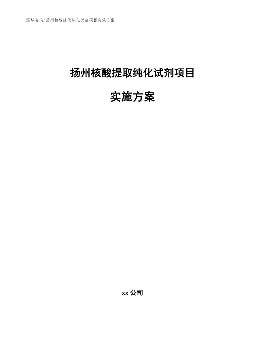 扬州核酸提取纯化试剂项目实施方案_第1页