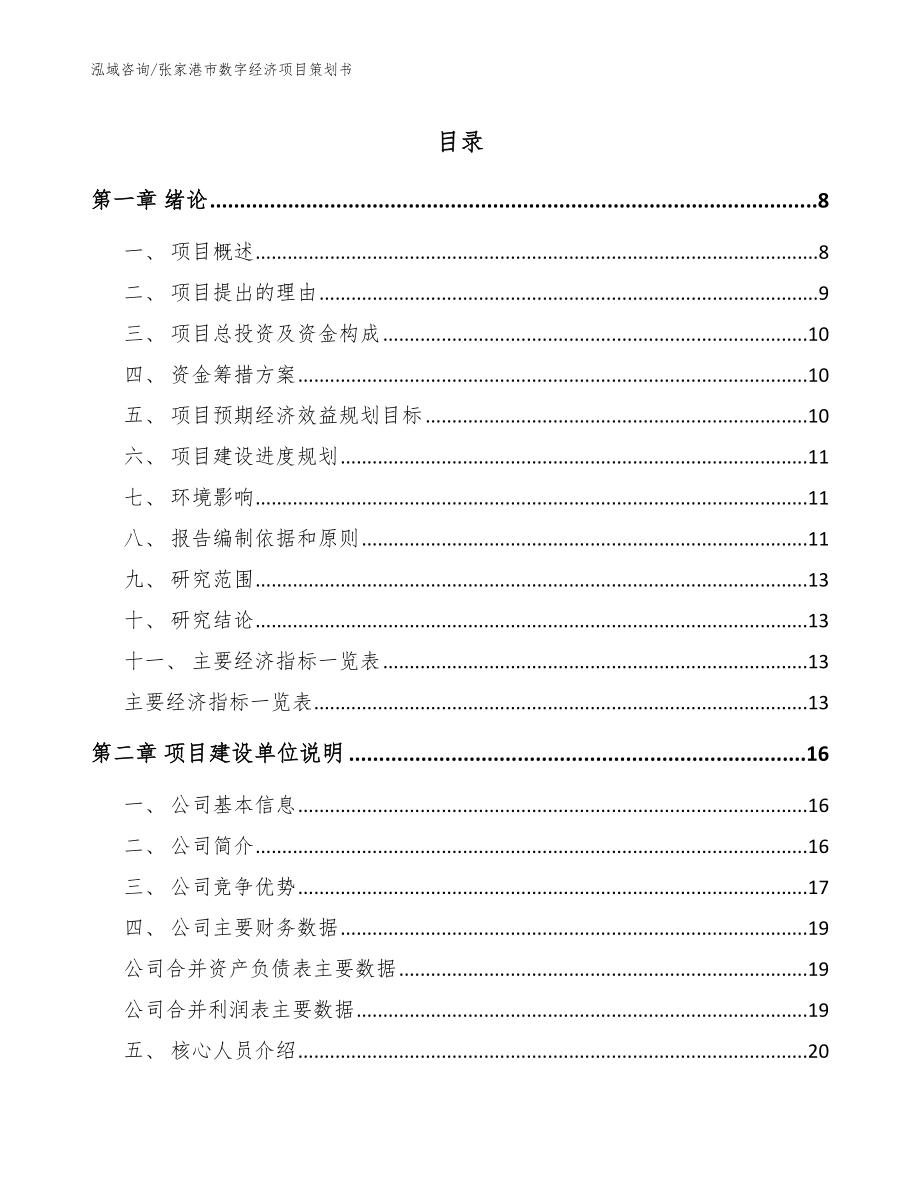 张家港市数字经济项目策划书范文参考_第1页