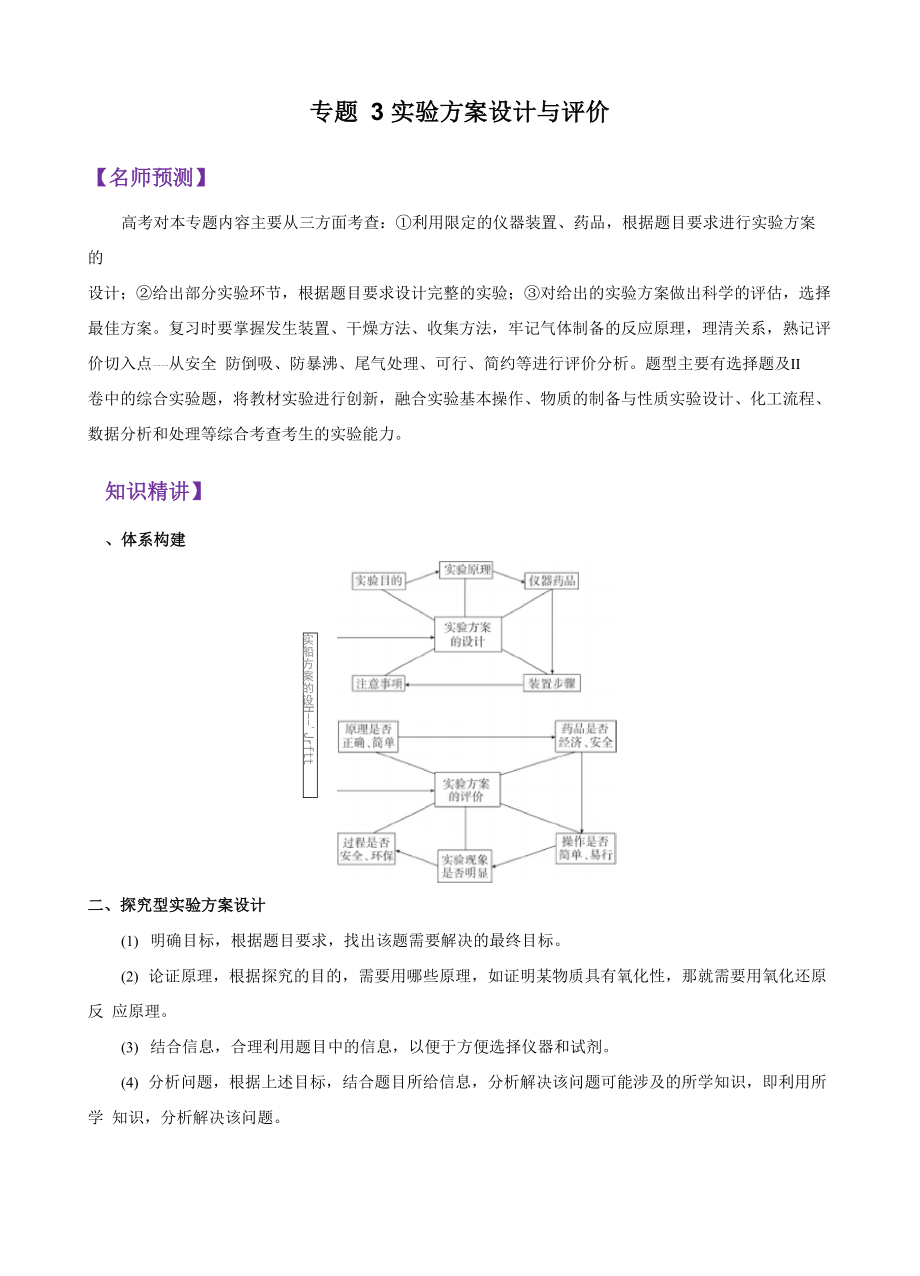 专题83 实验方案设计与评价(解析版)_第1页