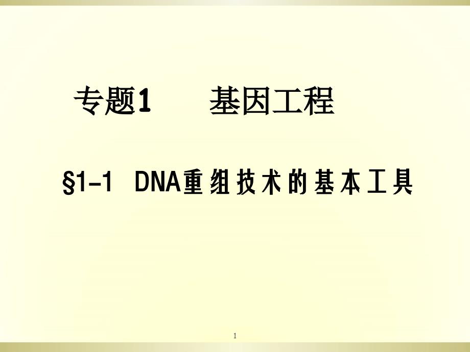 11DNA重组技术基本工具_第1页