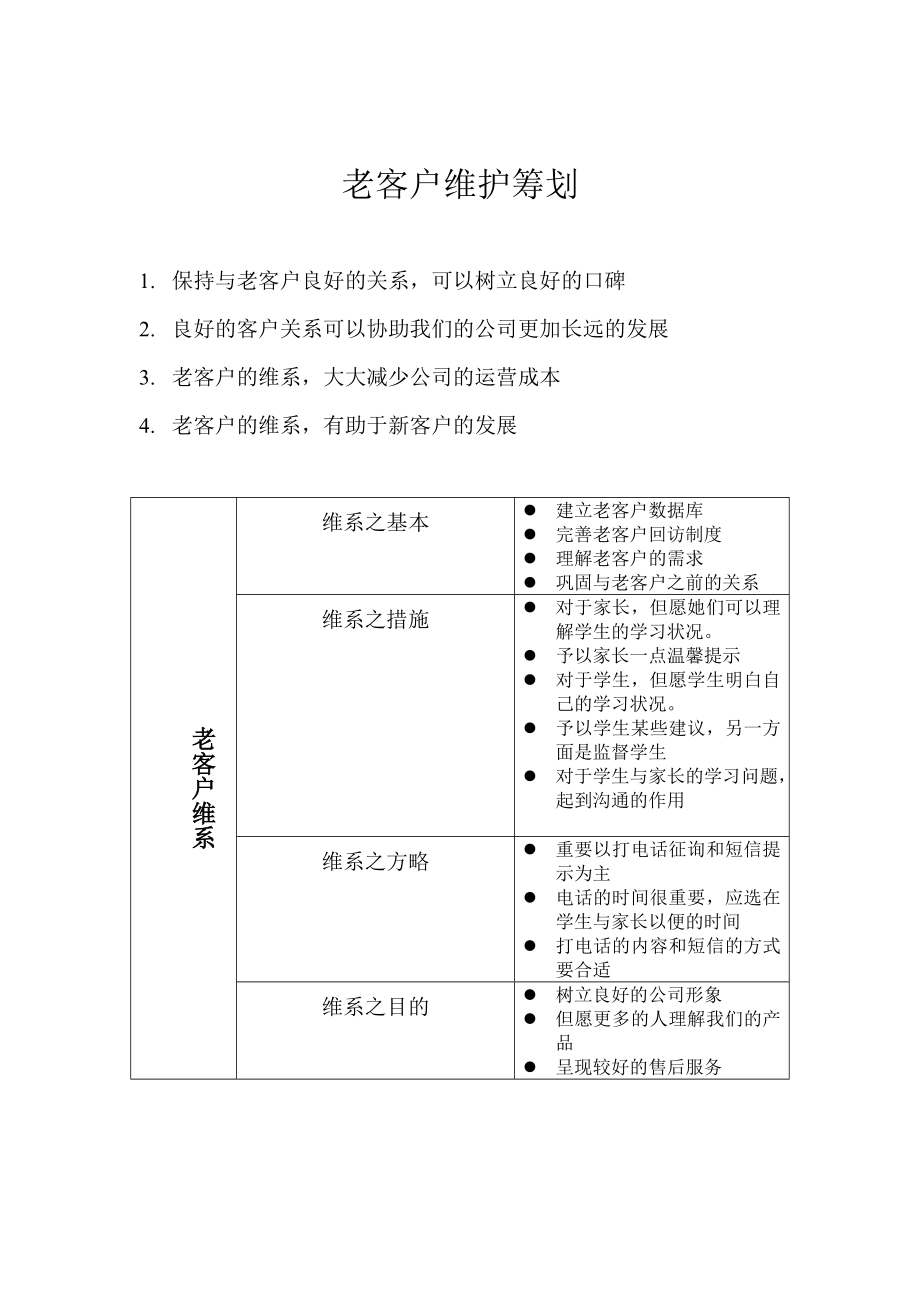 老客户维护计划_第1页