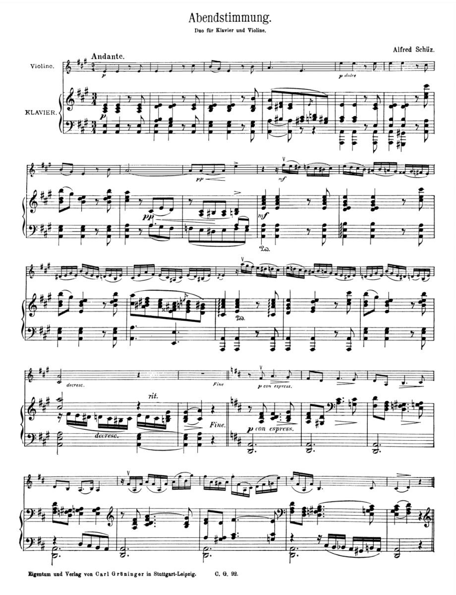 Abendstimmung(Schüz,Alfred)原版正谱五线谱钢琴谱经典乐谱.pdf_第1页