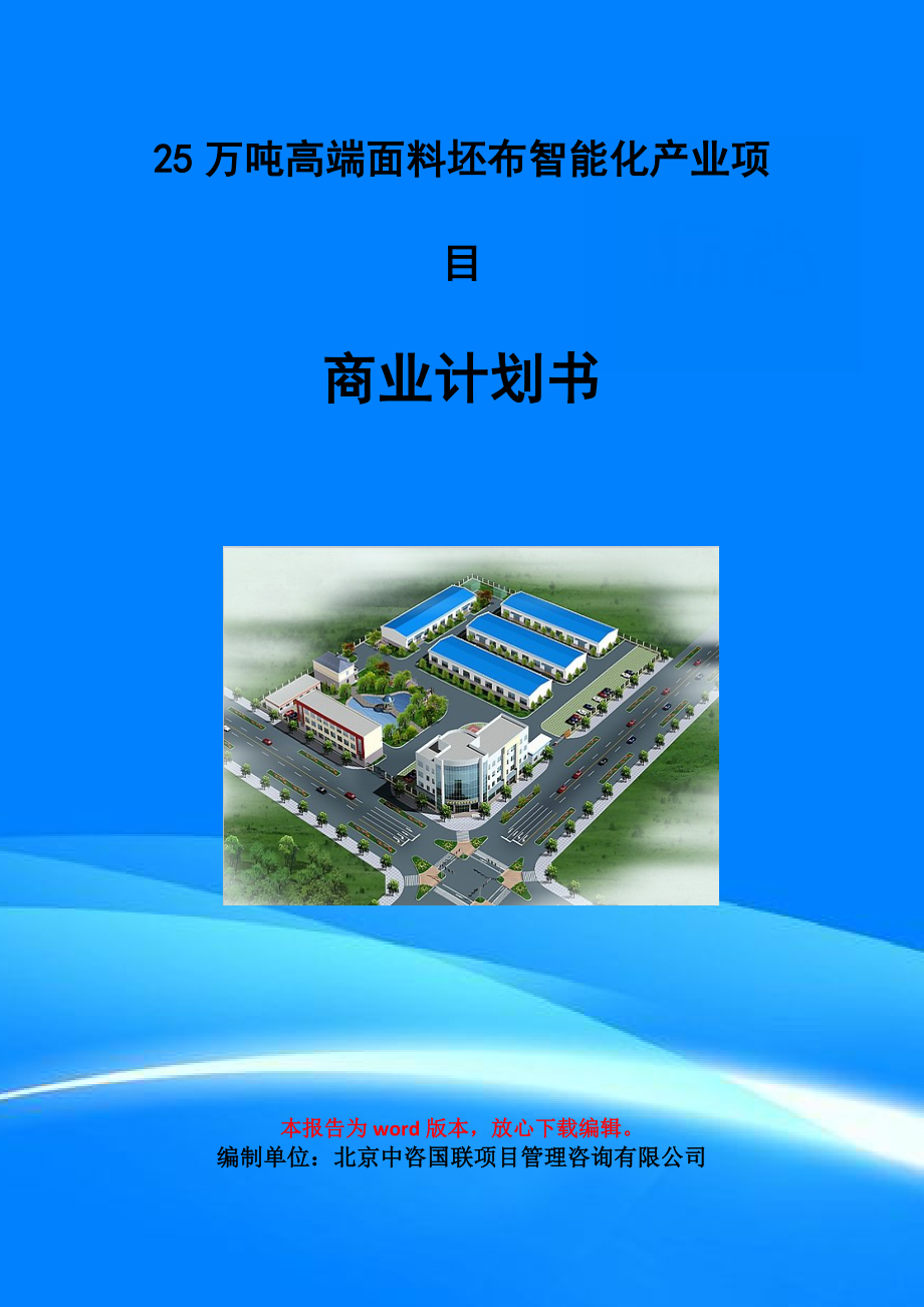 25万吨高端面料坯布智能化产业项目商业计划书写作模板-招商融资代写_第1页