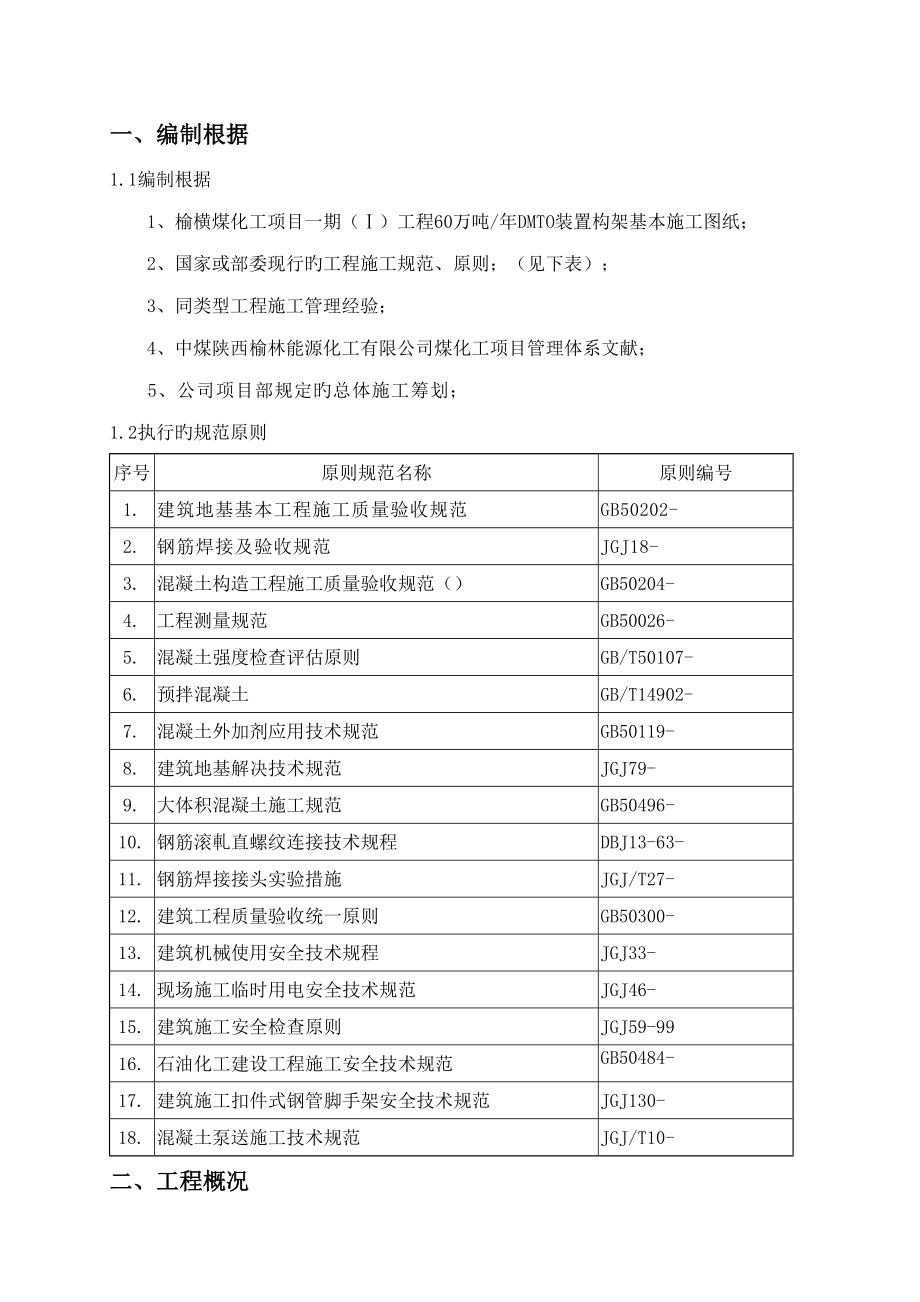 构架基础综合施工专题方案_第1页