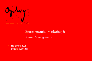 创业公司的营销与品牌管理