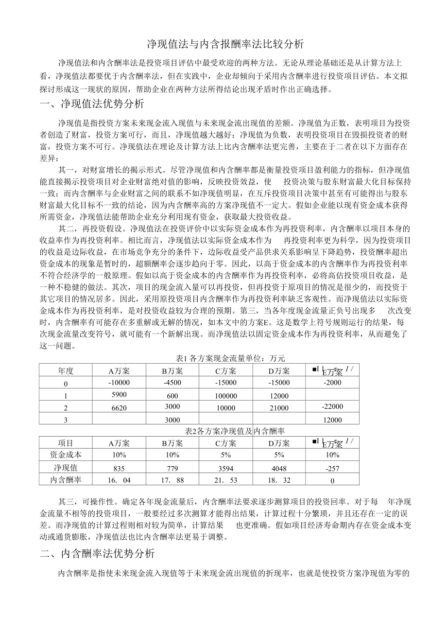 净现值法与内含报酬率_第1页