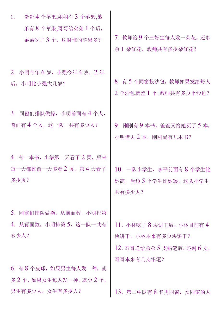 幼儿思维训练100题_第1页