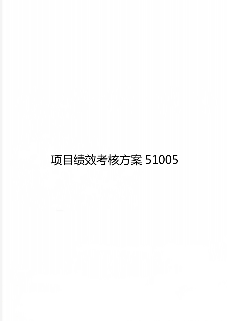 项目绩效考核方案51005_第1页