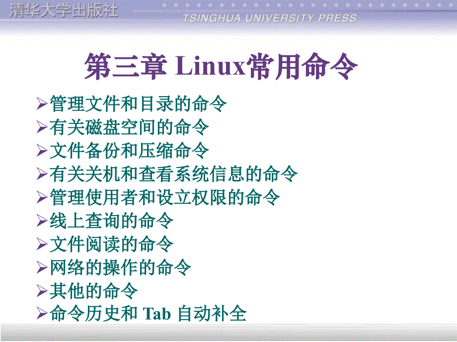 【教学课件】第三章Linux常用命令_第1页
