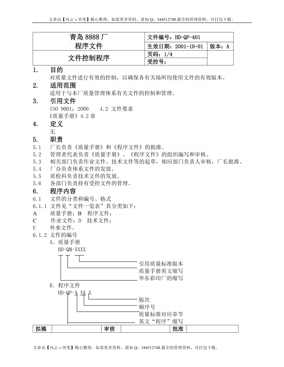 企业制度401文件控制_第1页