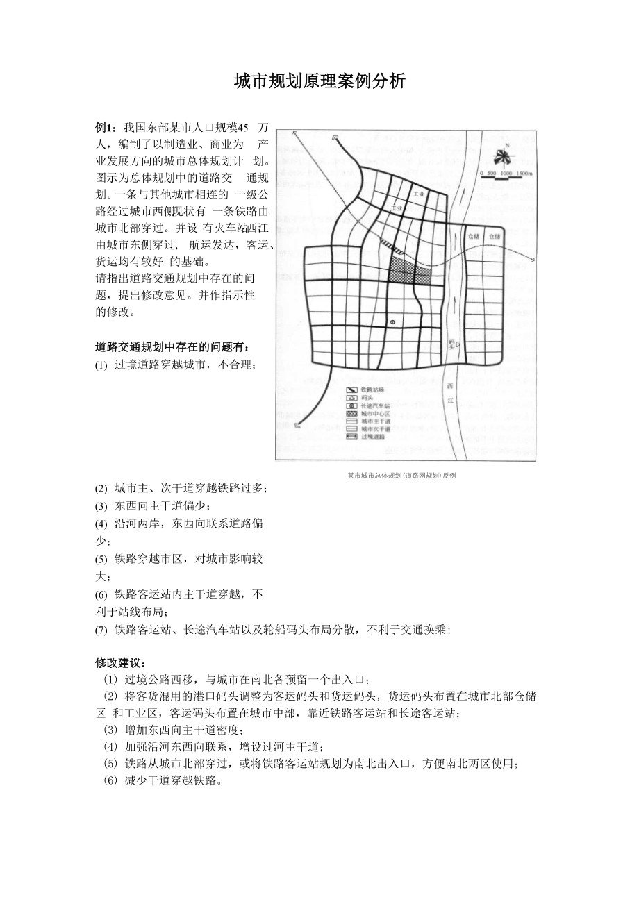 城市规划原理案例分析题_第1页