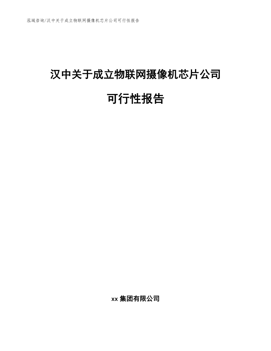 汉中关于成立物联网摄像机芯片公司可行性报告_第1页