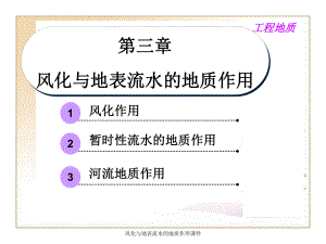 风化与地表流水的地质作用课件