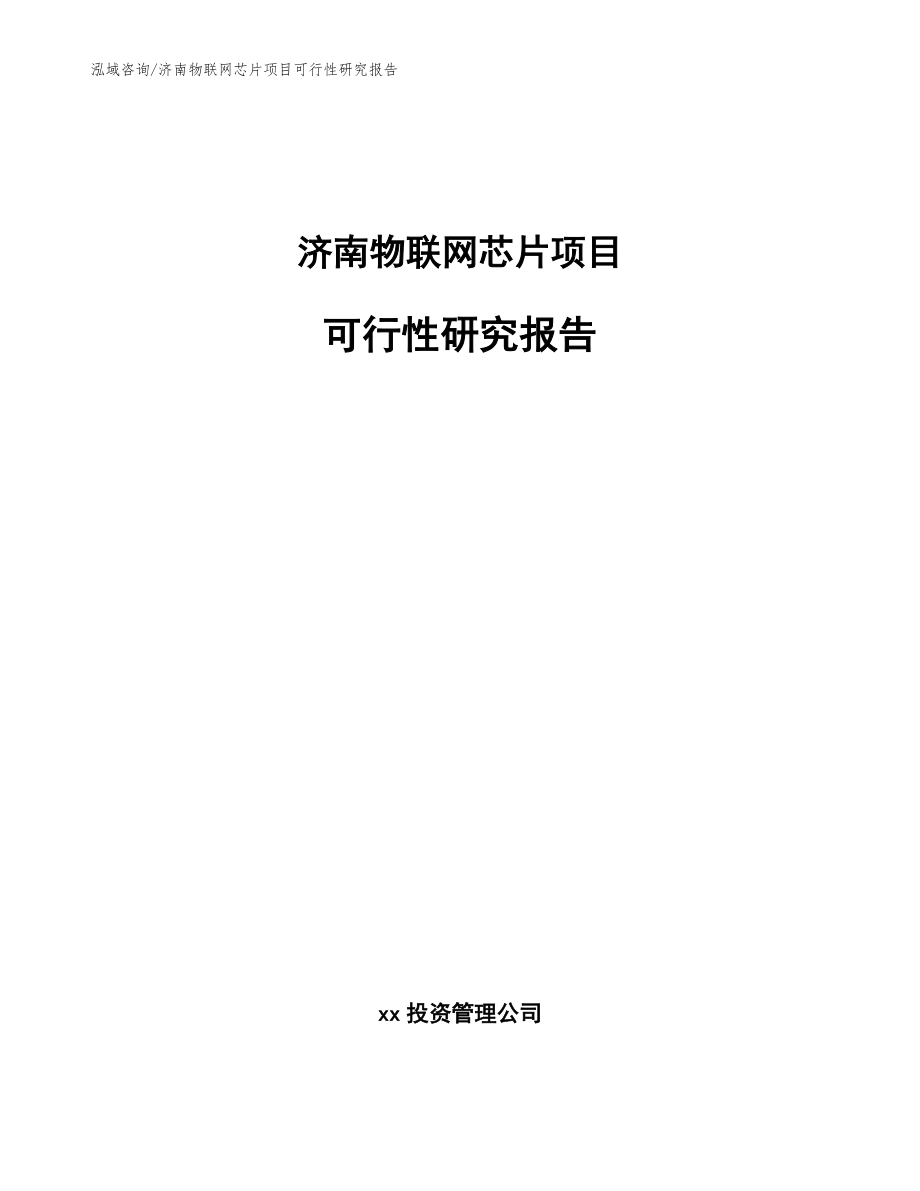 济南物联网芯片项目可行性研究报告_模板_第1页