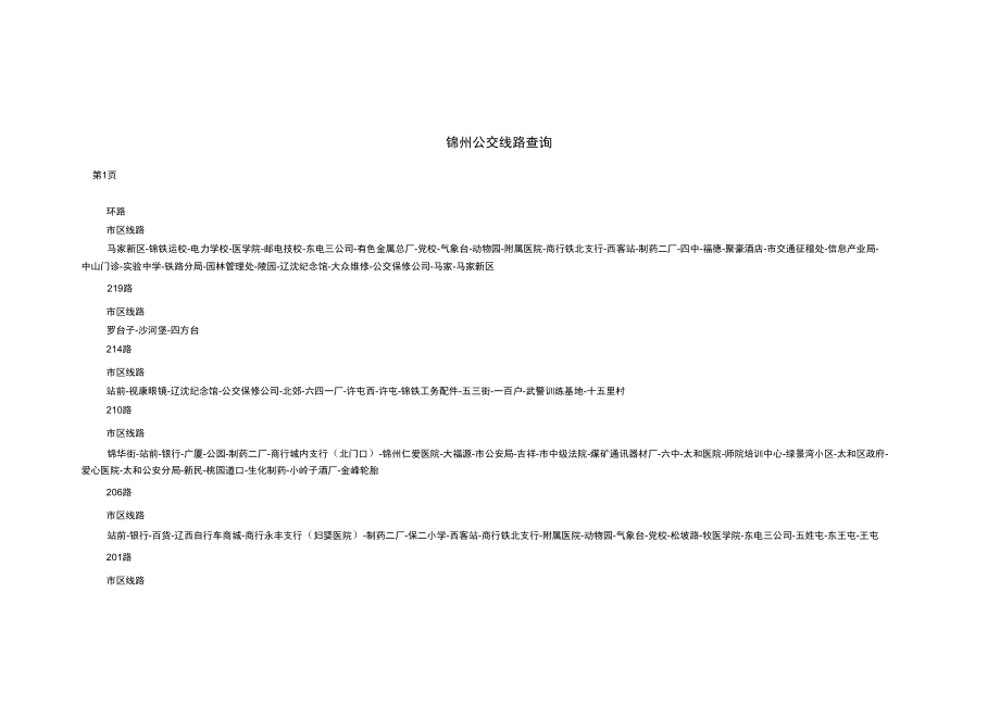 锦州公交线路查询_第1页