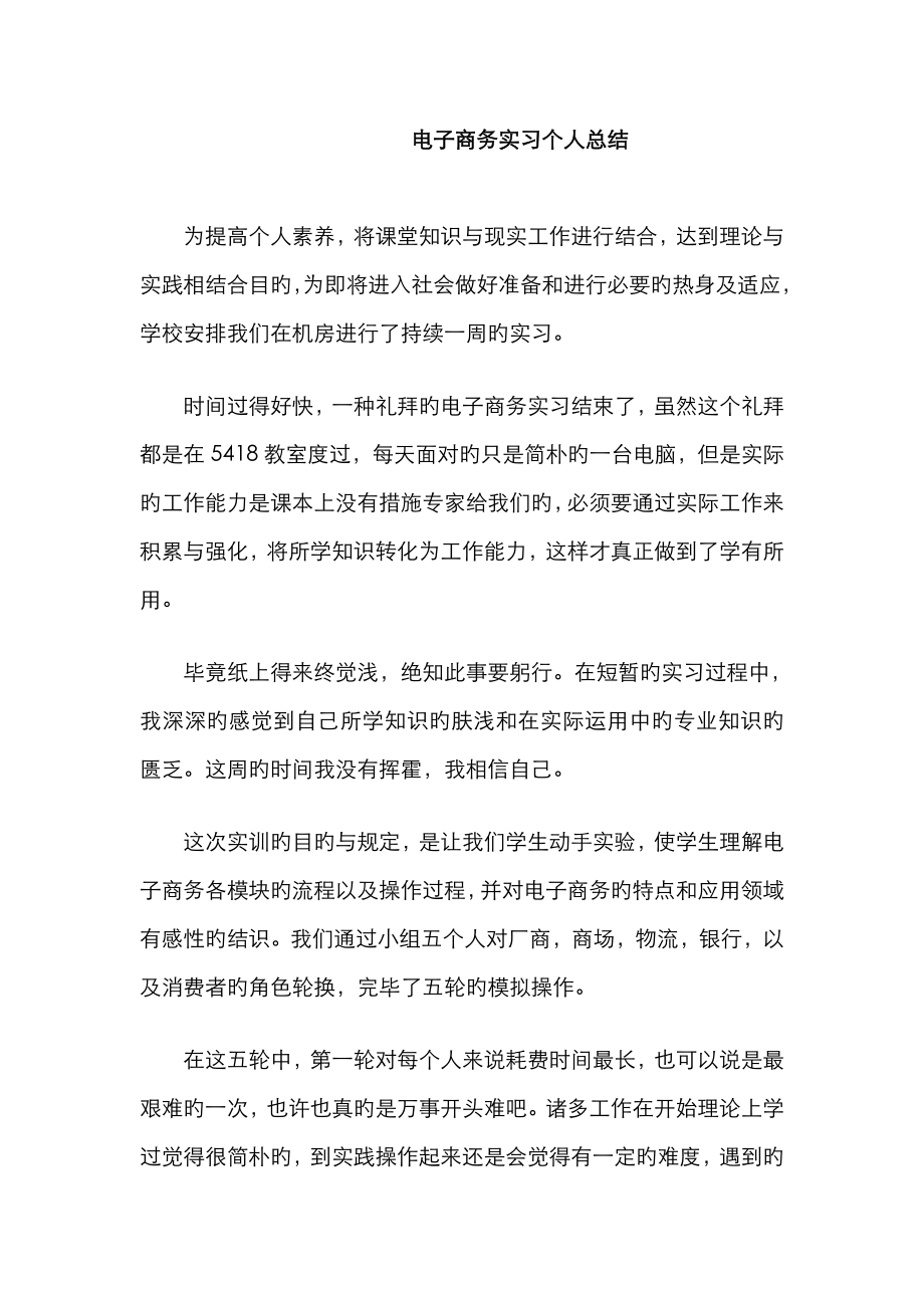 电子商务实习个人总结_第1页