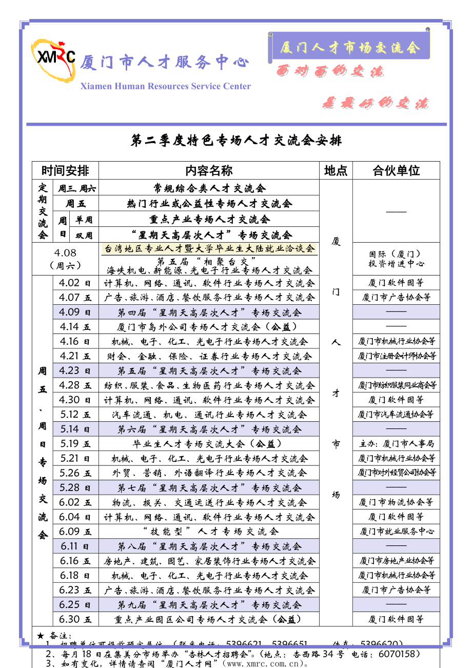 交流会信息下载-厦门市人才服务中心_第1页