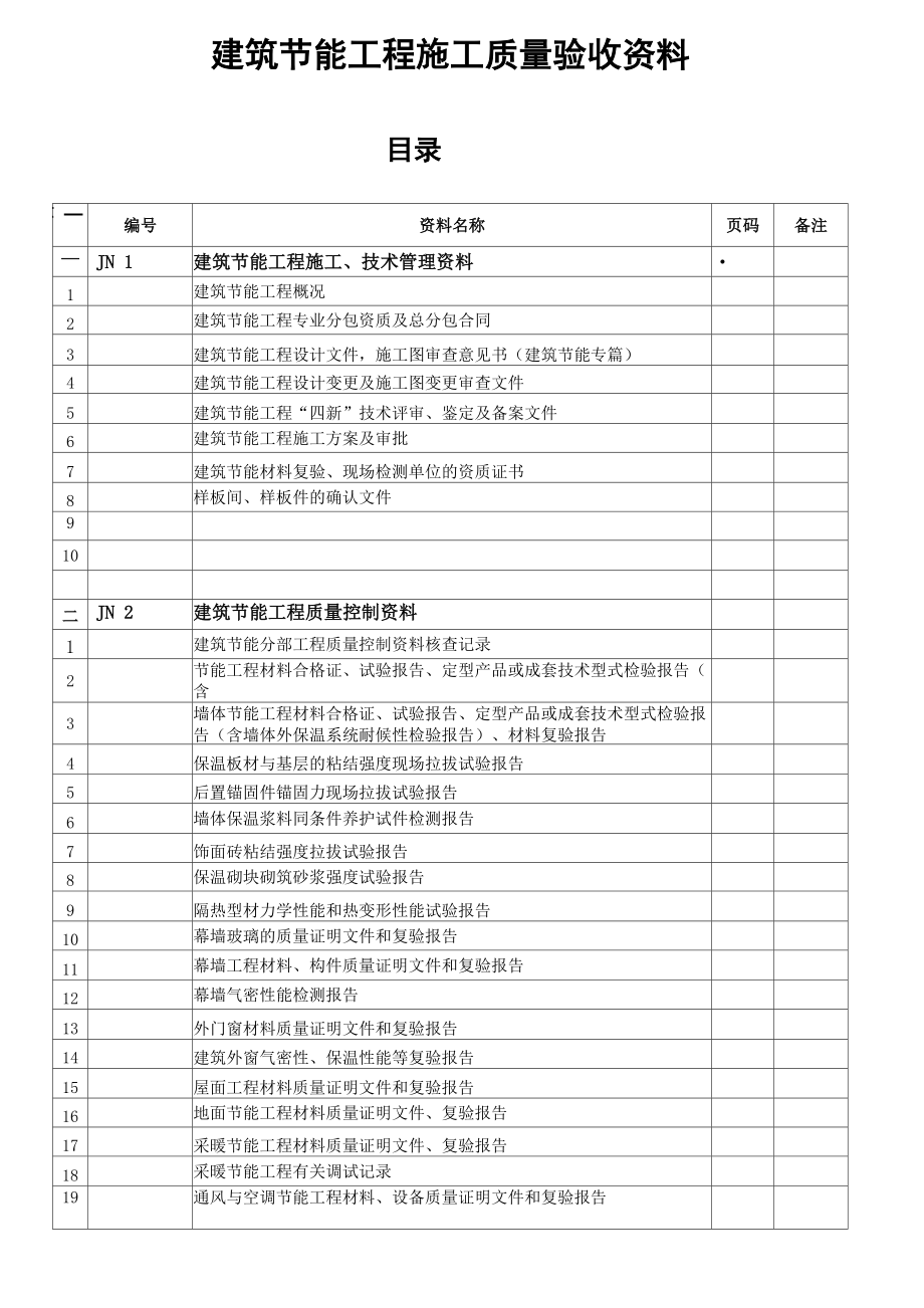 建筑节能工程施工质量验收资料_第1页