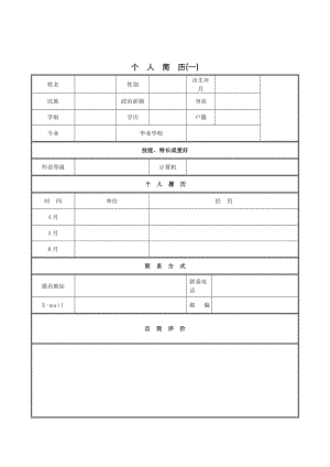 求職簡歷模板 小亮編輯