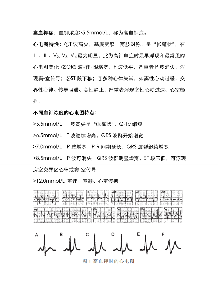 11月高血钾的心电图表现_第1页
