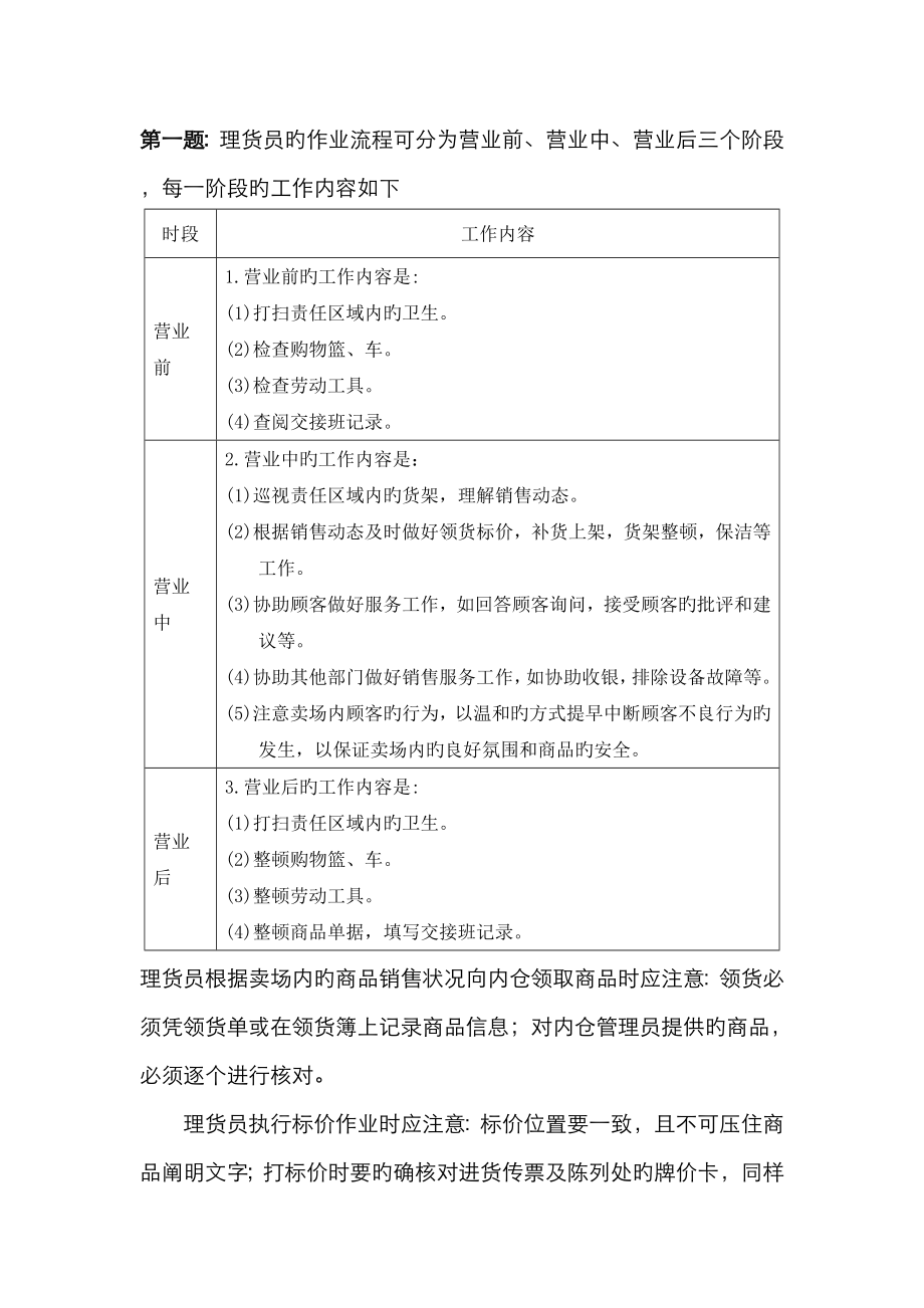 连锁企业 门店营运管理 超市理货：让顾客快乐购物 思考与讨论_第1页