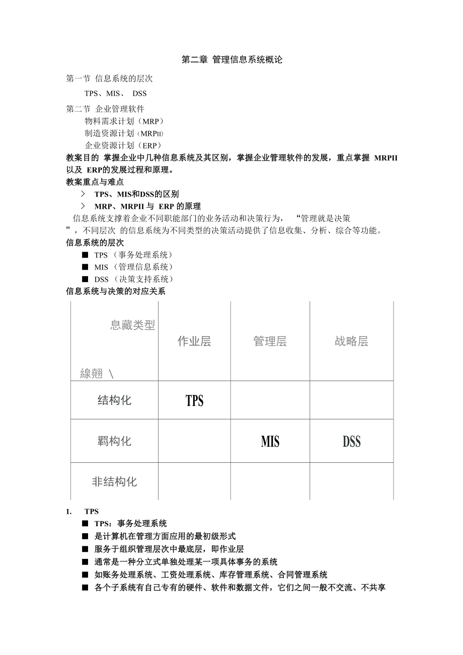 第二章 管理信息系统概论_第1页