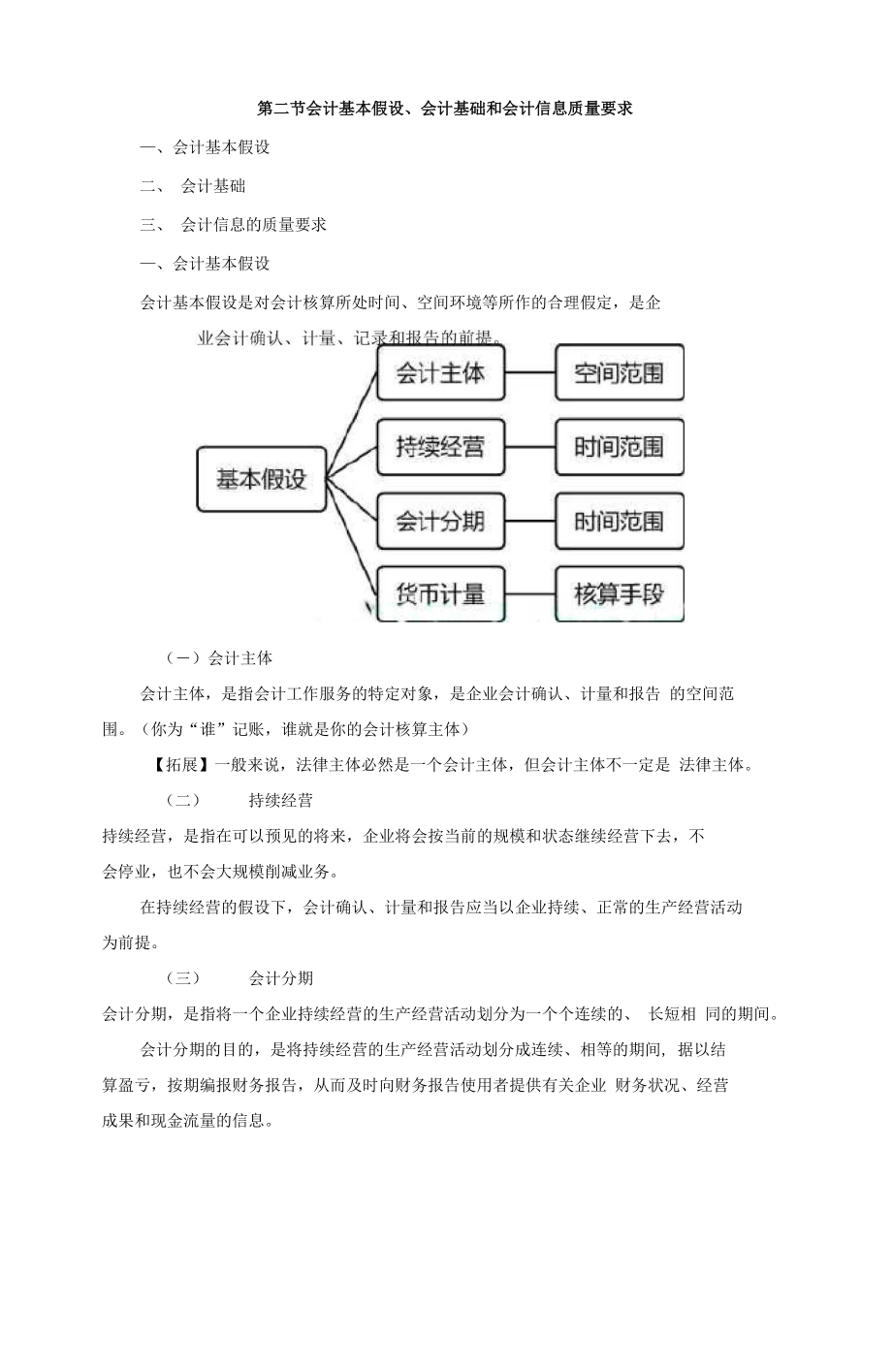 第二节会计基本假设、会计基础和会计信息质量要求_第1页