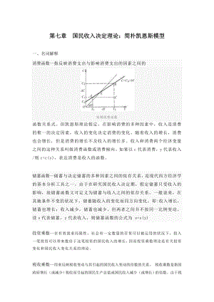 第七章国民收入决定理论：简单凯恩斯模型