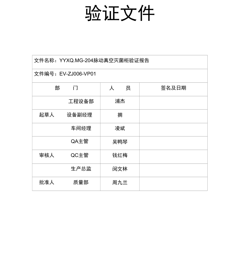 脉动真空灭菌柜验证报告_第1页