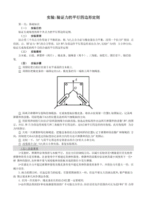 實(shí)驗(yàn) 驗(yàn)證力的平行四邊形定則