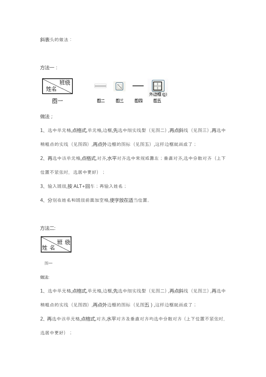 Excel斜表头的做法_第1页