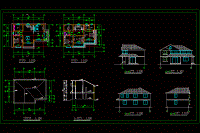 二层现代风格乡村别墅方案图（240平方米）